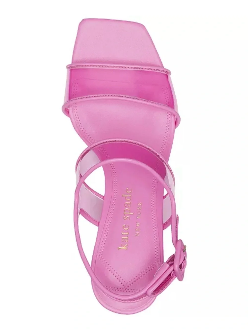 kate spade Milani Lucite Dress Square Toe Sandals Heels Carousel Pink